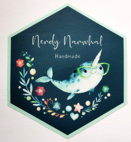 Swimming Narwhal Sticker
