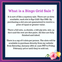 Load image into Gallery viewer, Bingo Grid Sale Slots