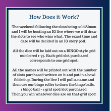 Load image into Gallery viewer, Bingo Grid Sale Slot